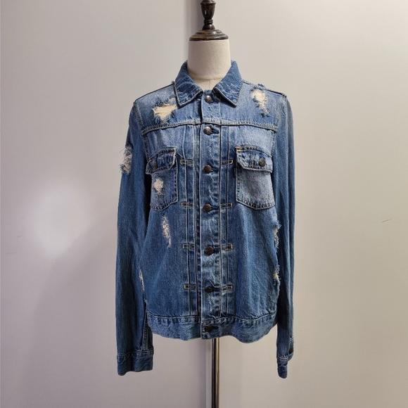 Light weight Crushed Denim Jacket - Picture 2 of 11
